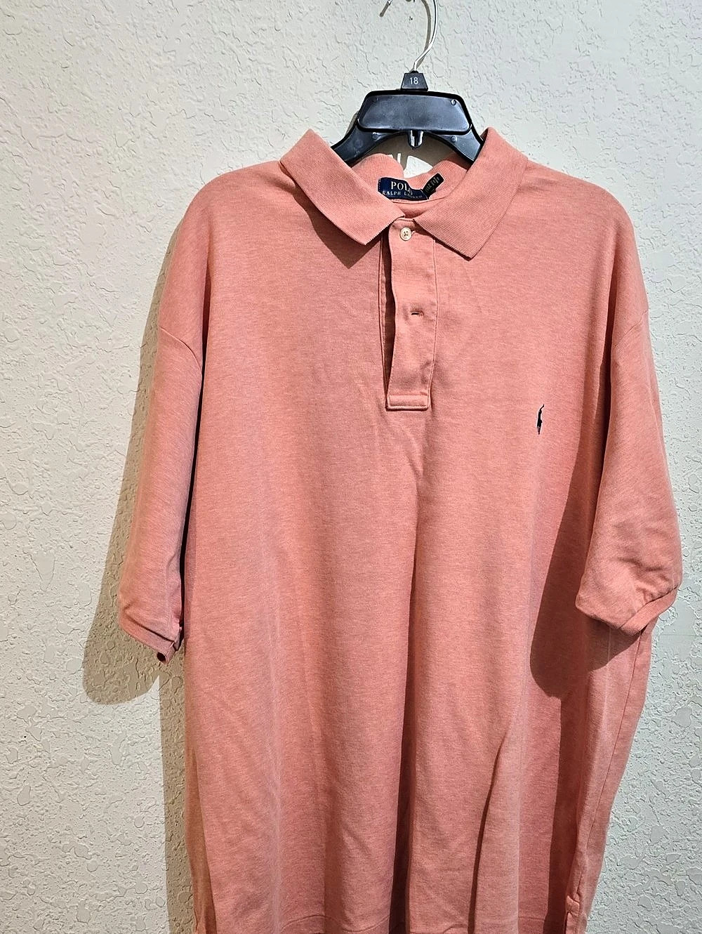 Polo Ralph Lauren Classic Fit Cotton Mesh Polo Shirt Coral 2XLT